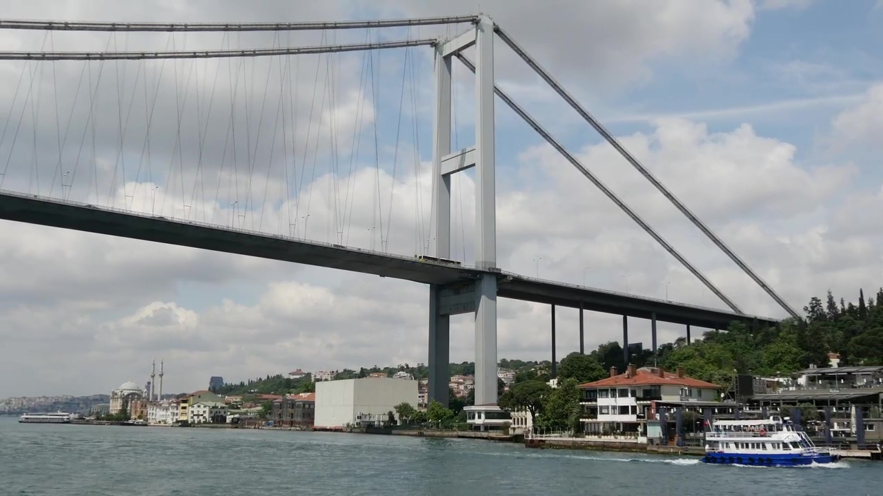 Bridge view from below #architecture #transport #bridge #ferries #turkey