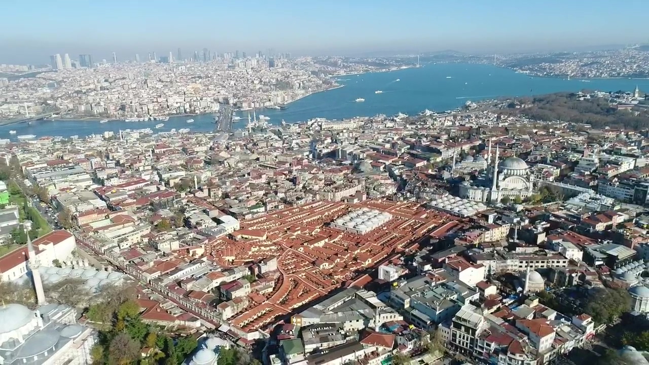 Looking far across istanbul, ocean, skyline, turkey, and instanbul