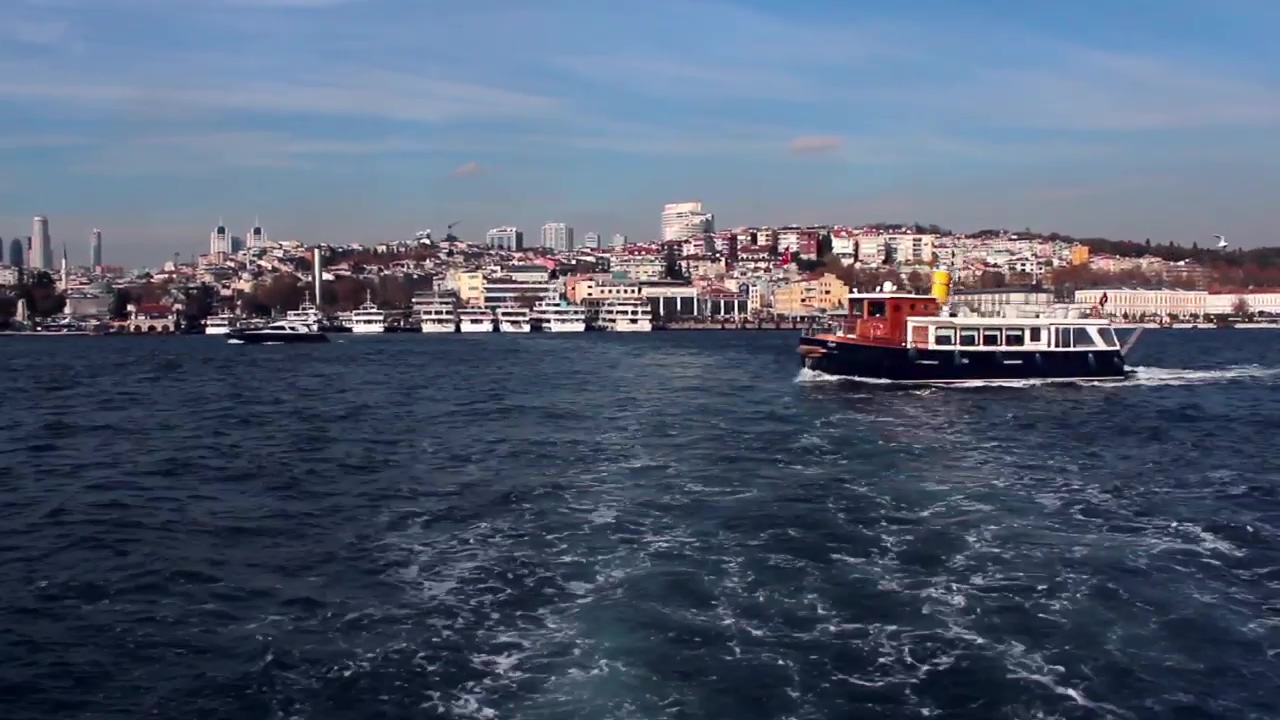 Passenger boat sailing near istanbul city, boat, passenger, turkey, and instanbul