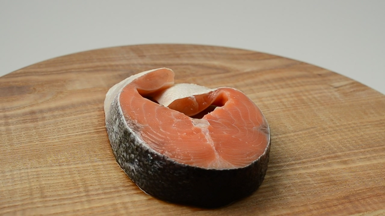 Slice of salmon, food, food preparation, fish, diet, grocery, and dieting