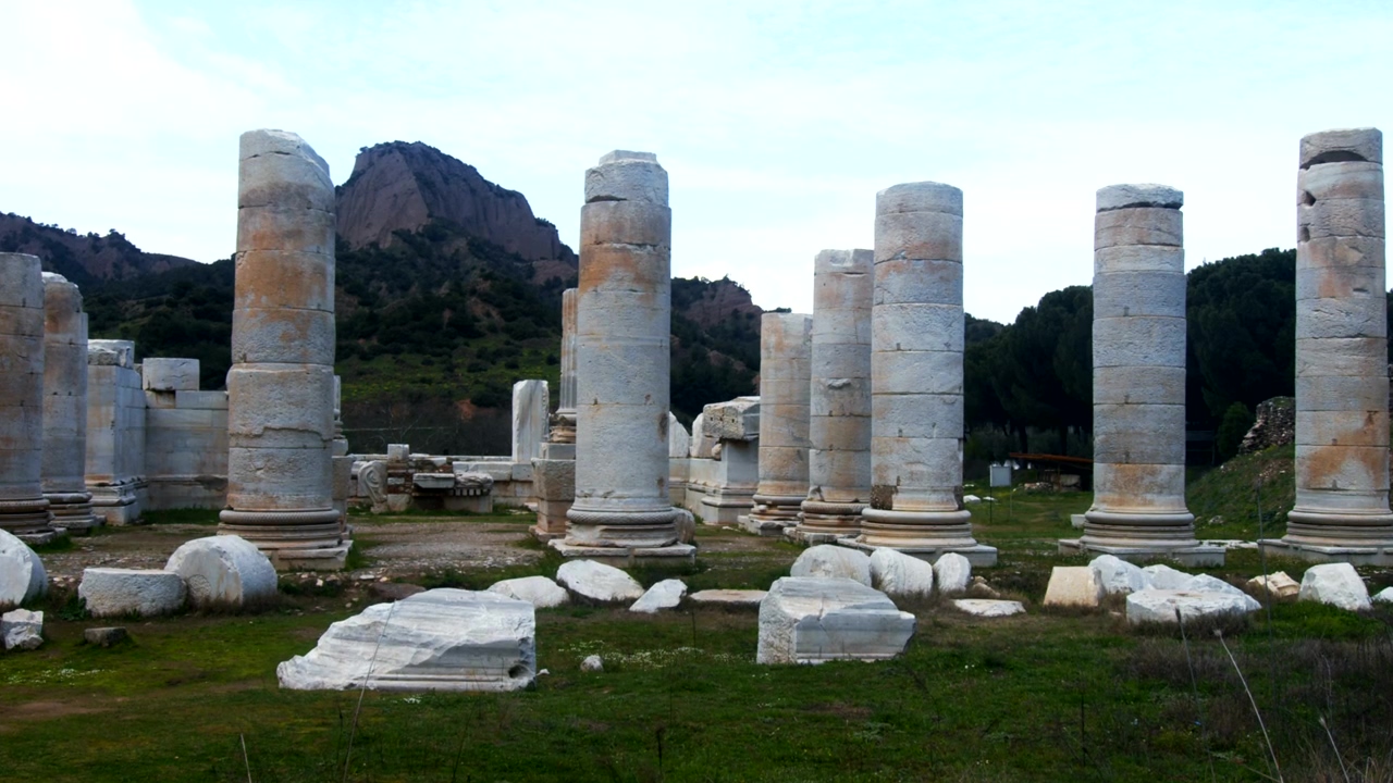 Temple of artemis at sardes lydia in turkey, tourism, architecture, historic, temple, and turkey