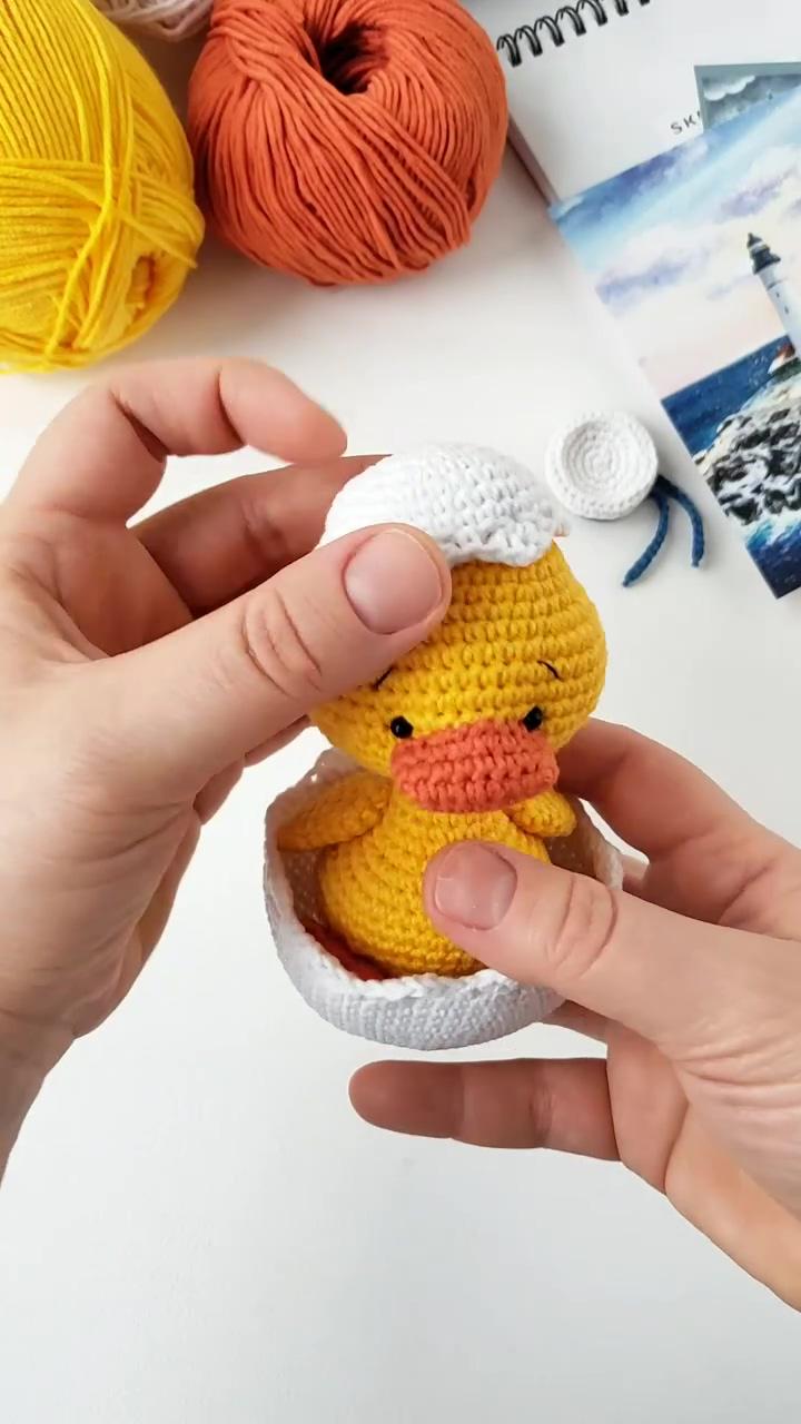 Cute crochet duck toy pattern, easter duckling amigurumi tutorial | inspire-se. , do you want to make a lot of profit with amigurumi in 2023click twice on this caption and find out more