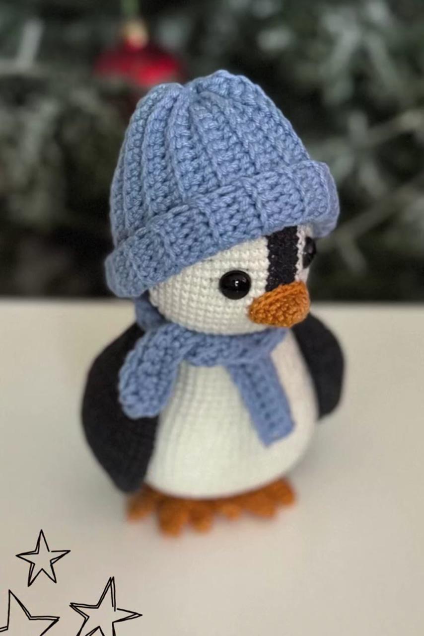 Crochet patterns penguin amigurumi, knitted toys, penguin amigirumi, handmade gift crocheted animals; diy crochet toys