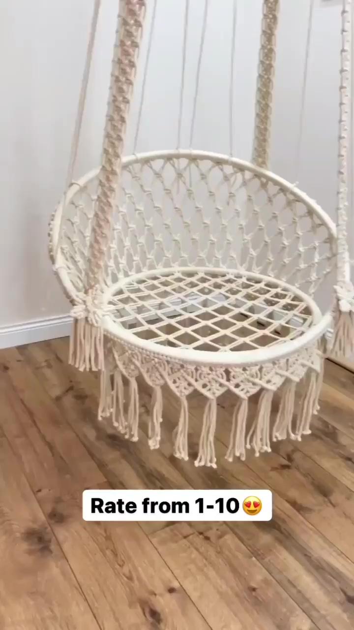 Macrame knot swing ; magical uses of curtains