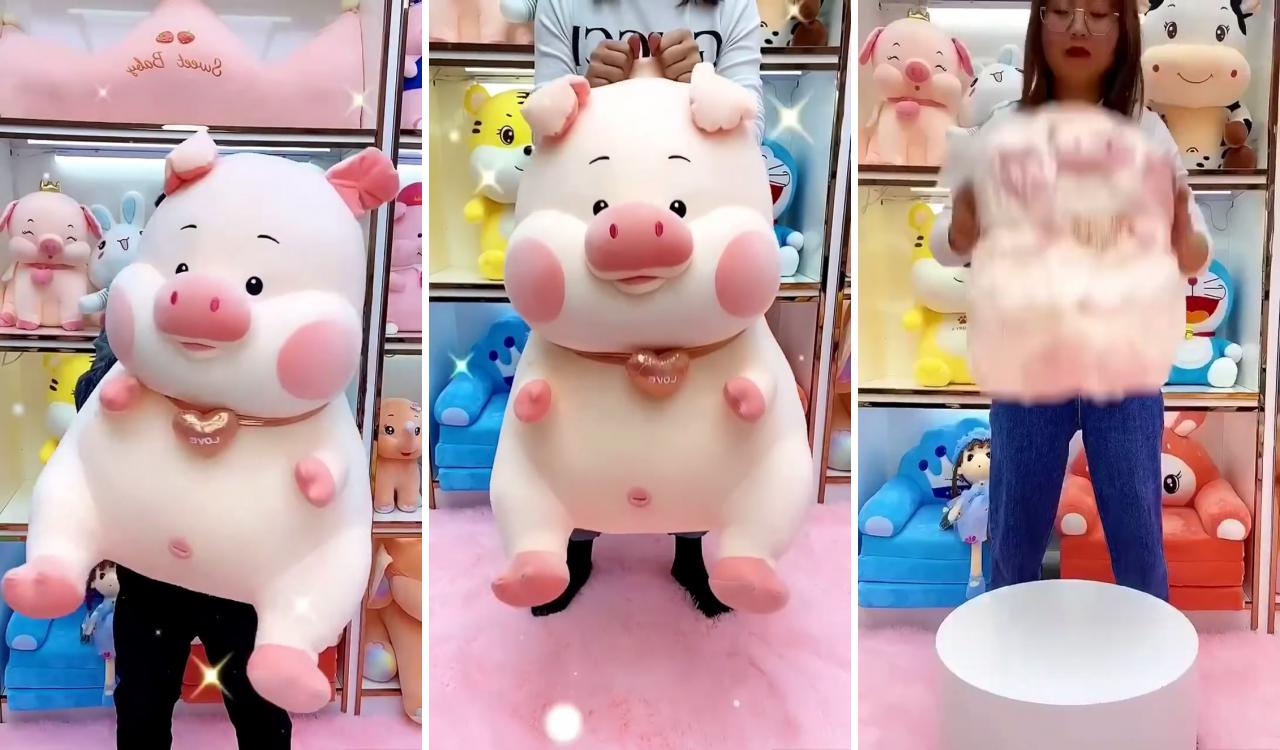 Giant pig pink plush - omgkawaiii; diy crafts for kids easy