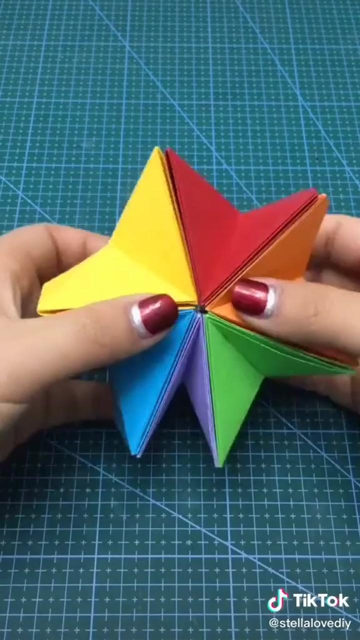 The art of origami. colorful hexagons; incredibly delicious cookies