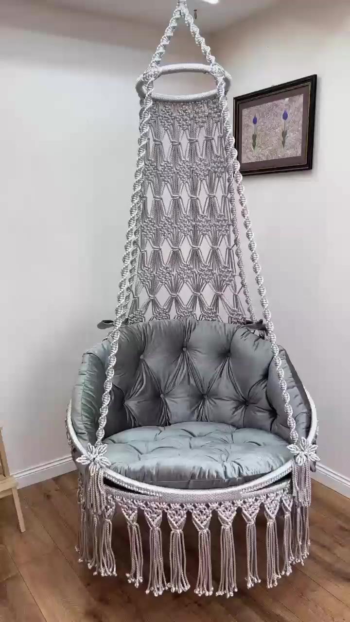 The coolest thing to have in your home,home decorations; macrame hammock chair pattern